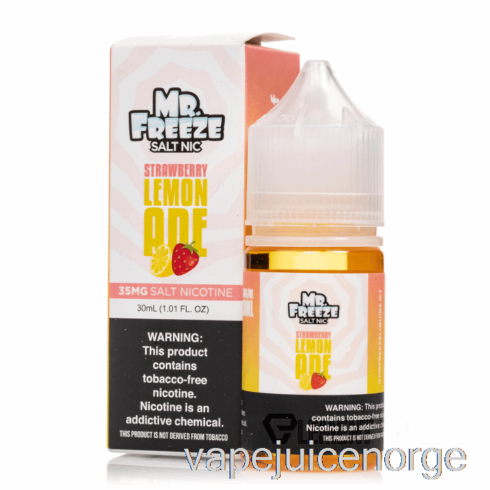 Vape Uten Nikotin Jordbær Limonade - Mr Freeze Salter - 30ml 35mg